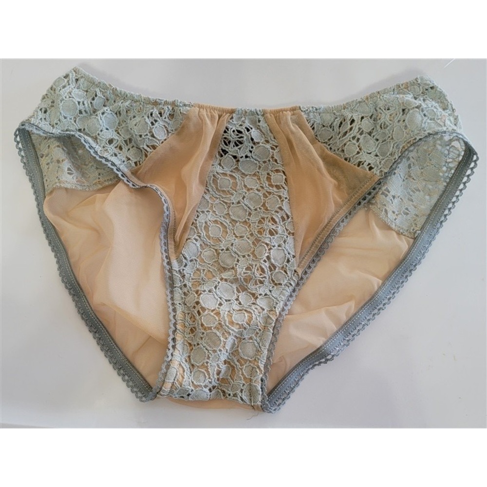 NWOT Only Hearts SM Helena Stuart Lace Panty Blue Beige 100192
